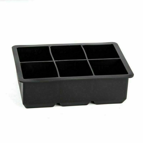 Large Ice Cube Tray - Silicone Ice Cube Tray Ice-Cube Tray with 6 Cavity Silicone Mold - 2 inch Big Ice Cubes For Whiskey