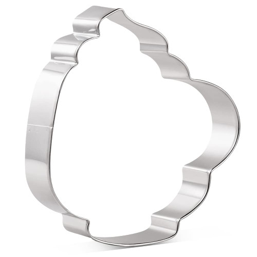 KENIAO Christmas Coffee Mug Cookie Cutter, 4.1", Stainless Steel