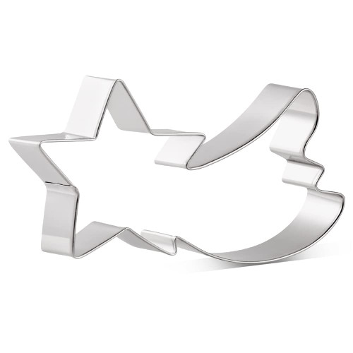 KENIAO Christmas Shooting Star Cookie Cutter, 5", Stainless Steel