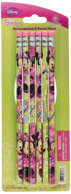 Disney Licensed Minnie Bowtique 6pk Wood Pencil Gift Set