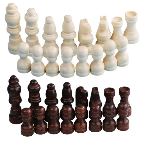 cici store 32 Pcs Hand Carved Wooden Chess Pieces Portable Tournament Chessmen International Chess Figures for Chess Board Game cici store 32 Pcs Hand Carved Wooden Chess Pieces Portable Tournament Chessmen International Chess Figures for Chess Board Game