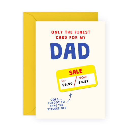 CENTRAL 23 Dad Birthday Card Funny - Prank Birthday Card - Cheeky Humor Jokes Puns - Father's Day Greeting Cards For Men Him - Gifts For Papa Daddy Father In Law - Comes With Stickers