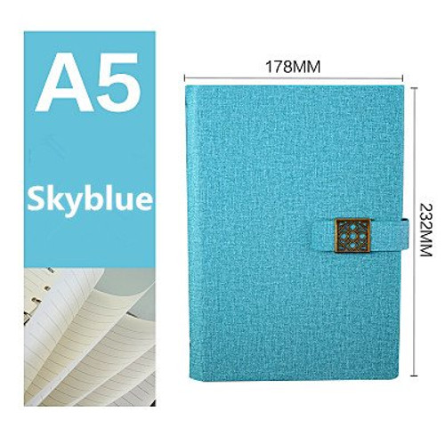 500 Times Reusable A5 Smart Notebook 4.0 Erasable, Travel Journal, Hardcover Executive Notebook, Heat Wet Erase, Wide Ruled Paper, Erasable Pen, Cloud Storage, 100 Pages, Wirebound Notebooks (Blue)