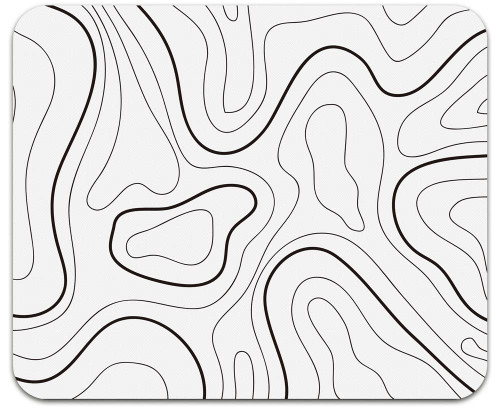 Audimi Topographic Contour Mouse Pad, Minimalist Topographic Map Mouse Pad for Laptop Wireless Mouse Home Office Travel, Home Office Work 9.5x7.9 Inch (24X20X0.3Cm)