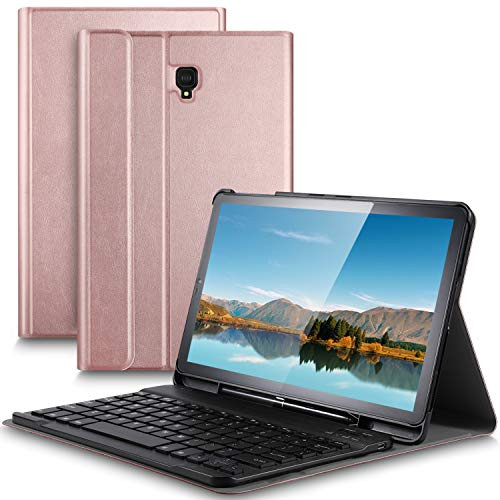 Bosewek Samsung Galaxy Tab S4 10.5 Keyboard Case Front Prop Stand Case with Removable Wireless Keyboard and Stylus Holder for Galaxy Tab S4 10.5 SM-T830 (Wi-Fi) & SM-T835 (4G LTE) Tablet (Rose Gold) Bosewek Samsung Galaxy Tab S4 10.5 Keyboard Case Front Prop Stand Case with Removable Wireless Keyboard and Stylus Holder for Galaxy Tab S4 10.5 SM-T830 (Wi-Fi) & SM-T835 (4G LTE) Tablet (Rose Gold)