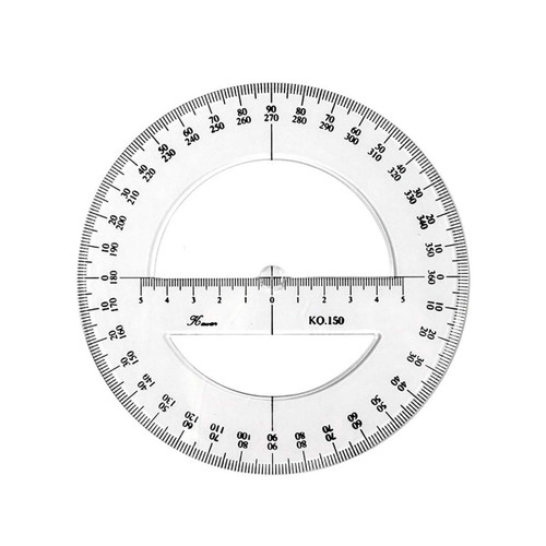 360 Degree Protractor Round Ruler Gauge Angular Drafting Tools Circle Protractor for School Education Office Classroom 6 Inch