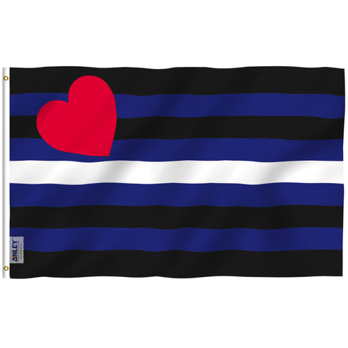 Anley Fly Breeze 3x5 Feet Leather Pride Flag - Vivid Color and Fade proof - Canvas Header and Double Stitched - Leather Pride Flag with Brass Grommets 3 X 5 Ft