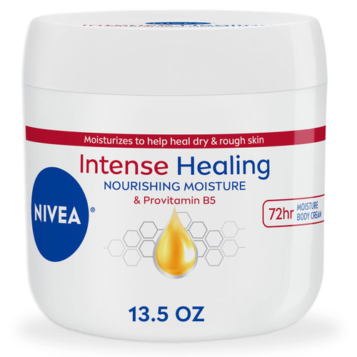 Nivea Intense Healing Cream, Moisturizing Body Cream for Dry Skin, 13.5 oz jar