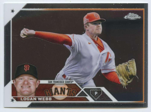 2023 Topps Chrome #32 Logan Webb San Francisco Giants MLB Baseball Trading Card