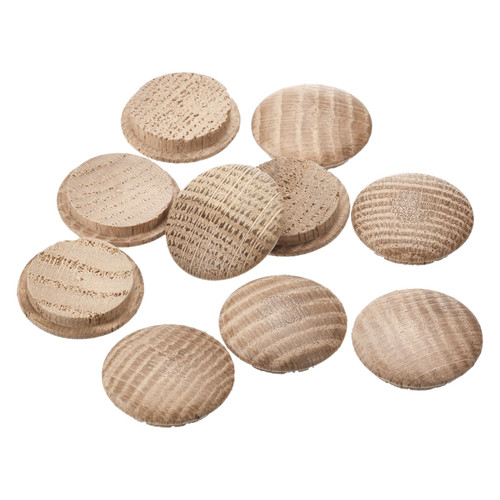 uxcell Wood Plugs, 25Pcs 27 x 23 mm - Red Oak Wood Button Top Plugs, Screw Hole Covers, Decorative Wooden Cover for Stair Chair Craft Furniture Woodworking
