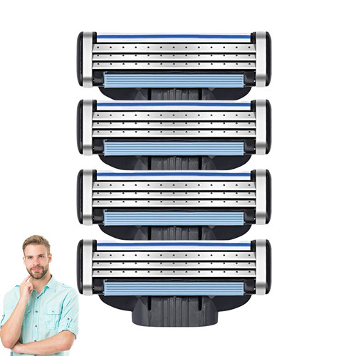 Razor Blades Refills for Gillette, Manual Razor Blades Refills for Gillette Men, Manual Razor Blades Replacement Blades for Gillette, with Dual Lubrication - Precision Cut Stainless Steel Blades Razor Blades Refills for Gillette, Manual Razor Blades Refills for Gillette Men, Manual Razor Blades Replacement Blades for Gillette, with Dual Lubrication - Precision Cut Stainless Steel Blades