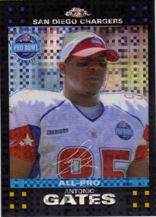 2007 Topps Chrome Xfractors #TC155 Antonio Gates PB NFL Football Trading Card