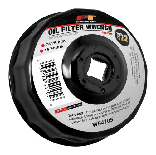 Performance Tool W54105 74/76mm 15 Flutes Bulk Filter Wrench