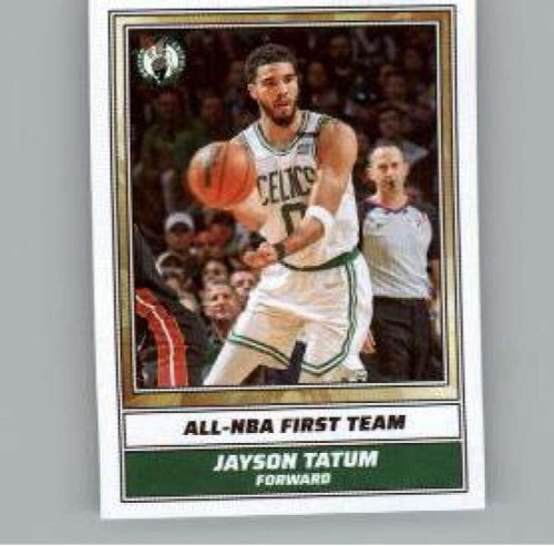 2022-23 Panini NBA Stickers #6 Jayson Tatum 2021-22 All NBA First Team Boston Celtics Official Thin Mini Sticker Trading Card