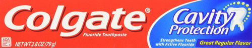 Colgate Cavity Protection Toothpaste, Regular Flavor, 2.8 oz Tube
