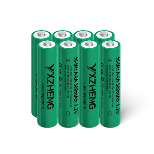 YXZHENG 8Pcs AAA Battery 1.2v Rechargeable NI-MH 300mAh for Outside Solar Lawn Light (8xAAA)