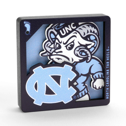 YouTheFan NCAA North Carolina Tar Heels 3D Logo Series Magnets