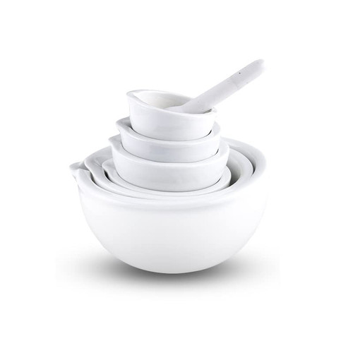 Mortar and Pestle, Spice Crusher, Ceramic Mixing Grinding Bowl,Pill Crusher, Pepper Mill Mortar Pestle, Garlic Grinder, Pharmacy Herbs Bowl Mill Crusher DIY Kitchen- 4 inch