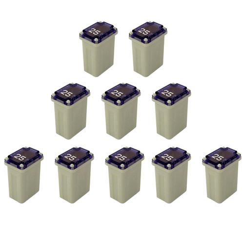 10 Pack 25 Amp Micro Cartridge Fuses Micro Fuse FMM Mcase Micro Female Fuses for Cars Trucks and SUV (25 Amp)