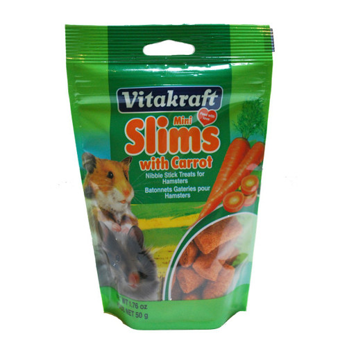 Vitakraft Hamster Mini Slims with Carrot Nibble Stick Treat, 1.76 Ounce Pouch Vitakraft Hamster Mini Slims with Carrot Nibble Stick Treat, 1.76 Ounce Pouch