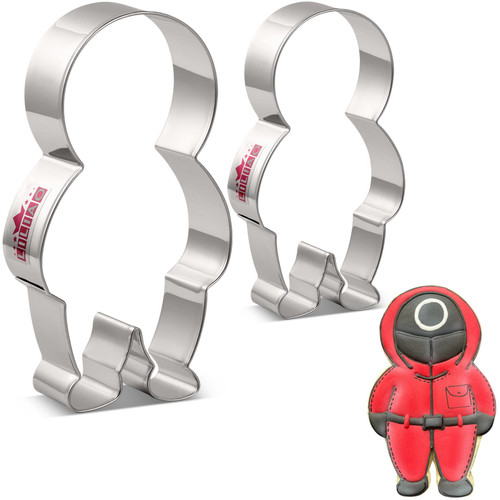 LILIAO Astronaut Cookie Cutter Set, 2 Pcs, Robot Biscuit Bread Sandwich Cutters, Stainless Steel