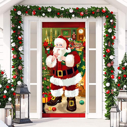 Christmas Door Cover, 73 x 36in Santa Claus Door Cover, Christmas Background Santa Claus Backdrop, Outdoor Xmas Door Decorations Hanging Christmas Doorplate Garage Door Banner Party Favors Decor for Inside& Outside Use Christmas Door Cover, 73 x 36in Santa Claus Door Cover, Christmas Background Santa Claus Backdrop, Outdoor Xmas Door Decorations Hanging Christmas Doorplate Garage Door Banner Party Favors Decor for Inside& Outside Use