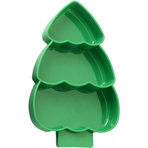 jojofuny Christmas Serving Tray Platter Christmas Tree Shaped Plates Fruit Sectional Tray Snack Appetizer Tray Candy Dish Dessert Platter for Holiday Wedding