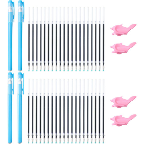 hzsshb Magic Pens & Refills for Magic Practice Copybook, Drawing Pen of Invisible Ink, Writing Training Aid Pencil Grip,Tracing Copy Book Material for Kindergarten Kids (40)