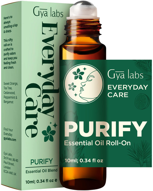 Gya Labs Purify Essential Oil Roll-On - Fresh, Cleansing Scent (0.34 fl oz)