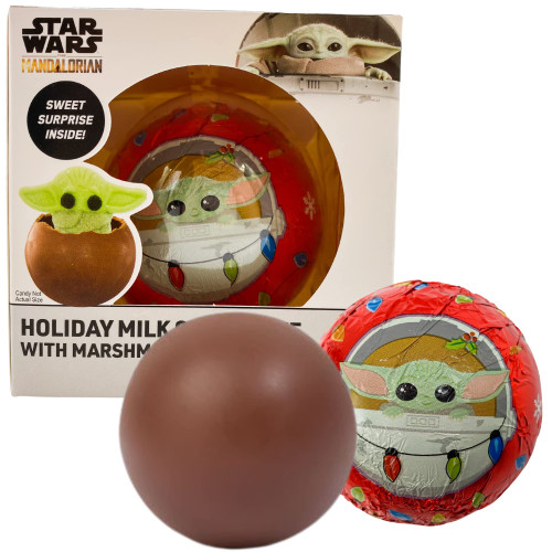 Galerie Mandalorian Milk Chocolate Ball with Baby Yoda Marshmallow, Star Wars Christmas Stocking Stuffer for Kids, Holiday Candy Party Bags, 2.12 Ounces Galerie Mandalorian Milk Chocolate Ball with Baby Yoda Marshmallow, Star Wars Christmas Stocking Stuffer for Kids, Holiday Candy Party Bags, 2.12 Ounces