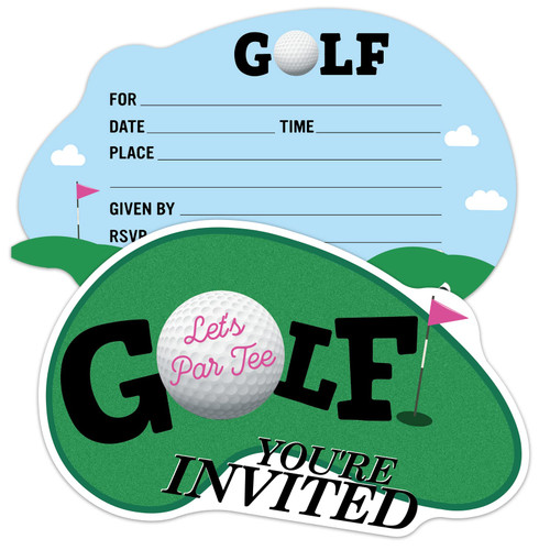 ERHACHAIJIA 15 PCS Let's Par Tee Golf Field Shaped Fill-In Invitations Cards With Envelopes, Funny Birthday Party Sports Party Baby Shower Golf Party Invites for Boys Girls Adults Golf Lover ERHACHAIJIA 15 PCS Let's Par Tee Golf Field Shaped Fill-In Invitations Cards With Envelopes, Funny Birthday Party Sports Party Baby Shower Golf Party Invites for Boys Girls Adults Golf Lover