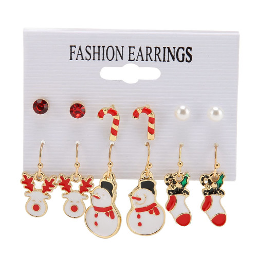 6 Pairs Christmas Earrings, Christmas Alloy Material Earrings Romantic and Cheerful Alloy Material Lightweight Decorative Holiday Earrings Jewelry Christmas Tree Holiday Earrings 6 Pairs Christmas Earrings, Christmas Alloy Material Earrings Romantic and Cheerful Alloy Material Lightweight Decorative Holiday Earrings Jewelry Christmas Tree Holiday Earrings