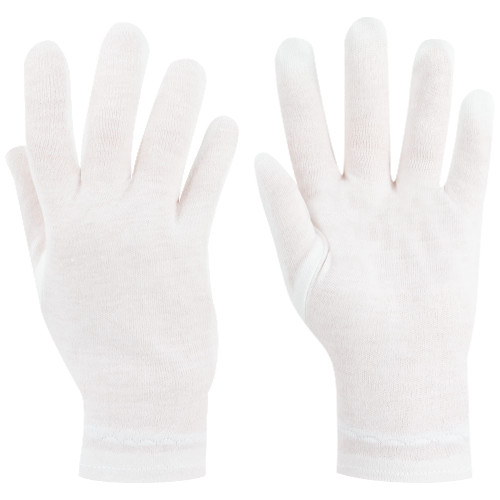 Aniler Unisex 2 Pairs White Uniform Gloves Parade Costume Gloves for Police Server Funeral Formal Tuxedo Guard Cotton Gloves (D015 White)