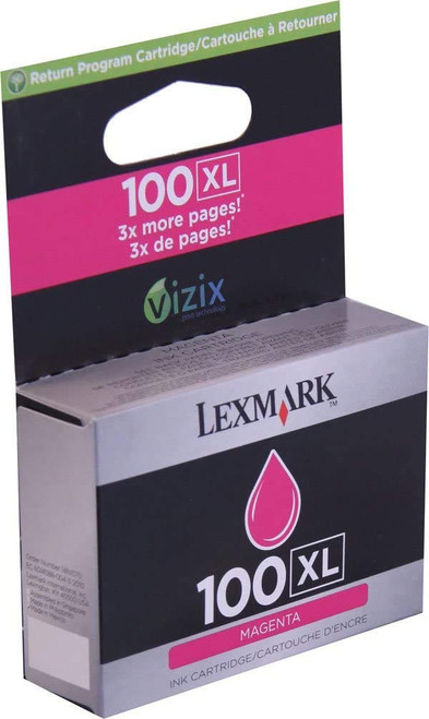 Genuine NEW Lexmark #100XL 14N1070 High Yield Magenta Ink Return Program Cartridge