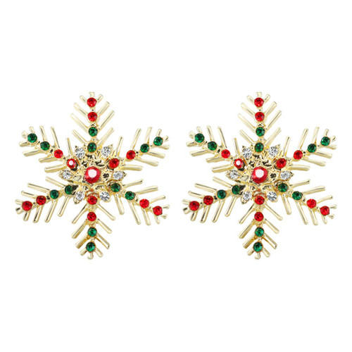 SOIMISS 1 Pair Hexagram Earrings Snowflake Crystal Stud Earrings Christmas Ornament Earrings Jewelry for Women Earrings Girls Gift Girl Gifts Fashionable Earring Pendant Alloy Diamond Miss