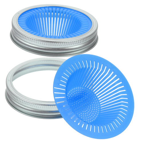 2Pcs mason jar lids sprouting lids mason jar strainer bean sprouting covers bean sprout jar lids sprouting jar screens growing bean lid Mesh Cover the lid stainless steel