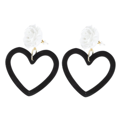 OFFSCH 1 Pair Earrings Wedding Ear Jewelry Earring Jewelry Ear Ornaments Love Heart Ear Studs Valentine Day Favors Gifts Valentine Day Costume Earring Miss Alloy Vintage Spray Paint