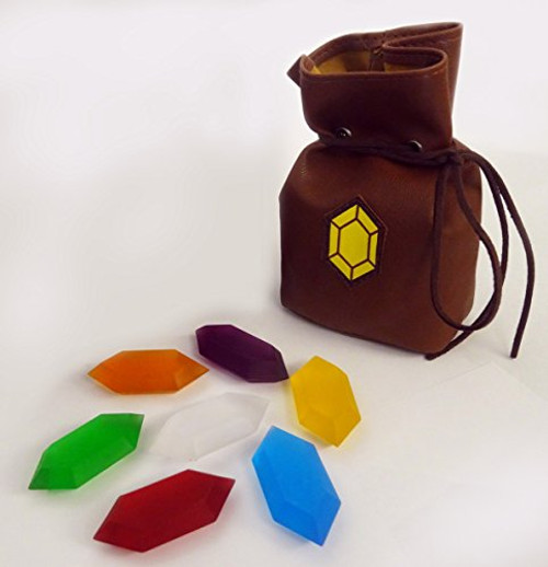 Legend of Zelda Rupees Set of 7 with rupee wallet
Legend of Zelda Rupees Set of 7 with rupee wallet