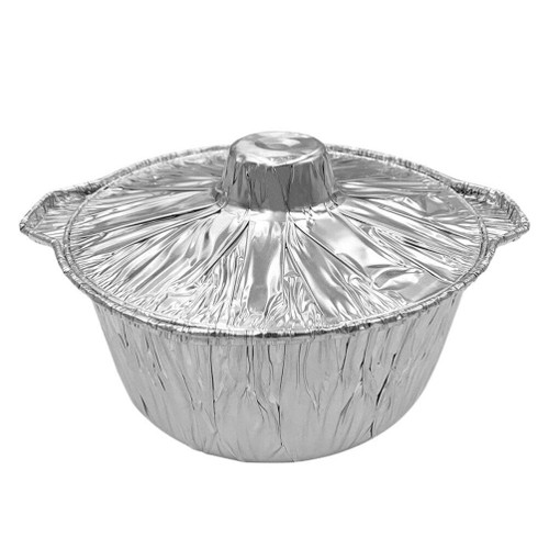 BESTonZON Aluminum Round Foil Pan 3000ml Disposable Food Container with Lid Baking Foil Pan Tinfoil Camping Pot Cake Pans Tart Pan Plates for Baking Roasting Meal Prep Reheating Storage BESTonZON Aluminum Round Foil Pan 3000ml Disposable Food Container with Lid Baking Foil Pan Tinfoil Camping Pot Cake Pans Tart Pan Plates for Baking Roasting Meal Prep Reheating Storage