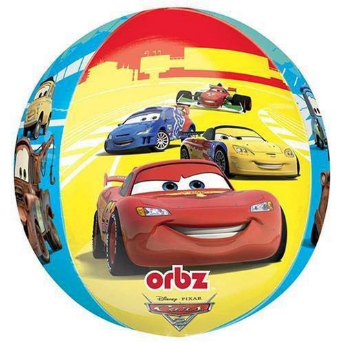 Anagram Cars Orbz Foil Balloon, 16", Multicolored