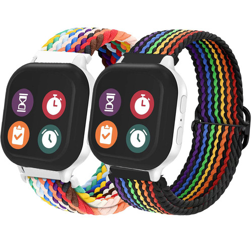 Braided for Gizmo Watch Band Replacement,for Verizon Gizmo Watch 3 2 1/for Gabb Watch 2 1/for SyncUP Kids Watch Bands Boys Girls,20mm Nylon Strap Stretchy Elastic Correa Breathable Wristbands