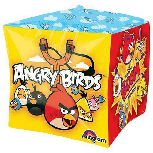 Anagram Angry Birds Cubez Foil Balloon, 15", Multicolored Anagram Angry Birds Cubez Foil Balloon, 15", Multicolored