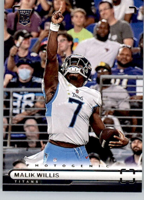 2022 Panini Chronicles Photogenic #29 Malik Willis Tennessee Titans RC Rookie Football Trading Card 2022 Panini Chronicles Photogenic #29 Malik Willis Tennessee Titans RC Rookie Football Trading Card
