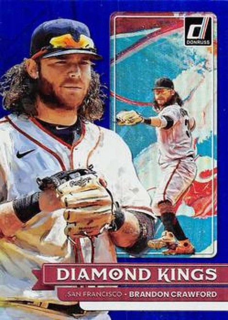 2022 Donruss Holo Purple #26 Brandon Crawford Diamond Kings San Francisco Giants Baseball Trading Card