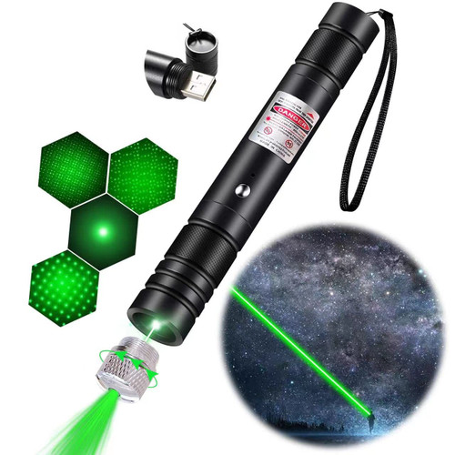 Long Range Green Laser Pointer High Power,[Material Upgrade] Laser Pointer Pen?[2000 metres] Green Lazer Pointer Rechargeable for Hiking,Cat Laser Toy USB Charge