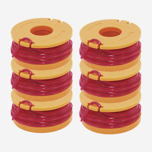yichdee String Trimmer Replacement Spool for Worx WA0010 10ft 0.065 inch 1.65mm Autofeed Spool Line Weed Eater Spool 6Pack