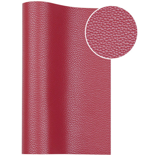 Ramya Solid Color Faux Leather Sheets(7.8"X 53"), Leather Fabric is Perfect for Leather Earrings and DIY Projects (Maroon Red)