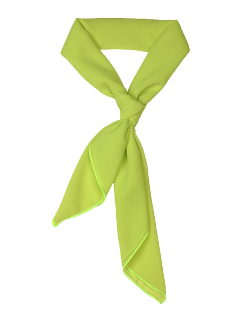 Rajputana Costume Chiffon Scarf Ribbon Neck Scarf 23.5"x23.5" 27.5"x27.5" 30"x30" Square Solid Accessories Green