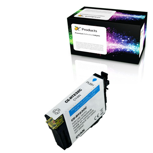 OCProducts Remanufactured Ink Cartridge Replacement for Epson 232 Cyan for Workforce WF-2930 WF-2950 Expression Home XP-4200 XP-4205