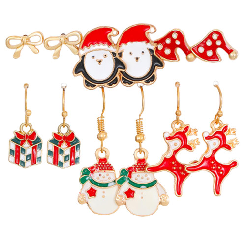 6 Pairs Christmas Stud Earrings Set Fashion Holiday Earrings for Women Girls Christmas Drop Earrings Cute Dangle Earrings Jewelry Set Gift Box Snowman for Holiday Jewelry Gifts 6 Pairs Christmas Stud Earrings Set Fashion Holiday Earrings for Women Girls Christmas Drop Earrings Cute Dangle Earrings Jewelry Set Gift Box Snowman for Holiday Jewelry Gifts